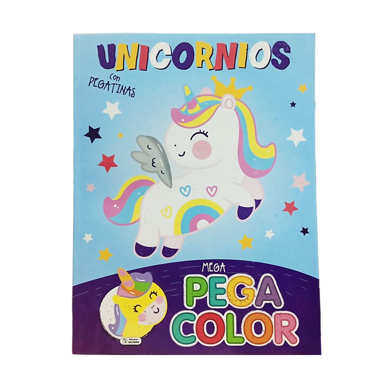 Libro Colores y Pegatinas Dinosaurios y Unicornios 1 De Varios